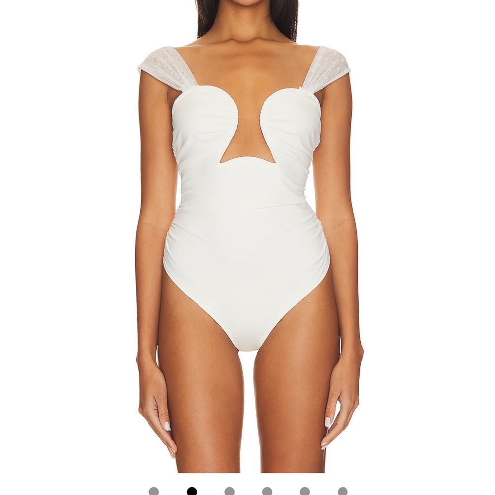 X REVOLVE DOUBLE TAKE BODYSUIT IN IVORY